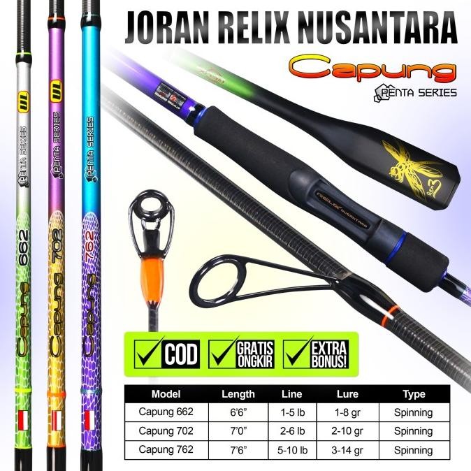 Joran UL Relix Nusantara - Joran CAPUNG GEN 3 | 622 | 662 | 702 | 732 SALE