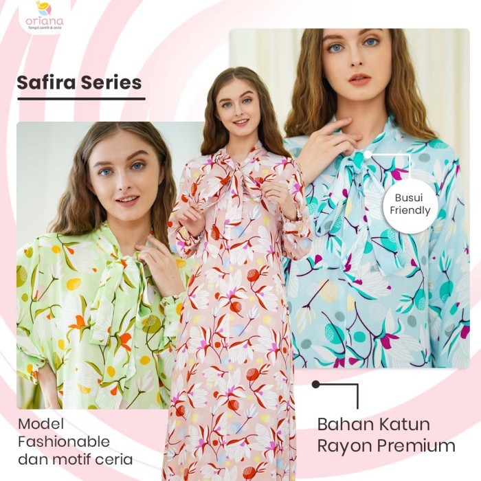 Murah HOMEWEAR ORIANA DASTER BUSUI PANJANG SAFIRA PINK Non COD