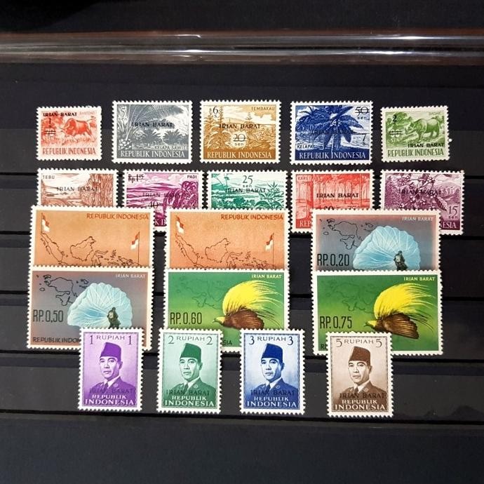

Prangko INDONESIA 1963 PENYERAHAN IRIAN BARAT. Set lengkap 20 perangko