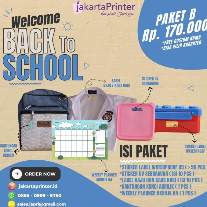 

Weekly Planner, Stiker Label Nama, Label Baju, Gantungan Kunci Paket B Qeyrashop