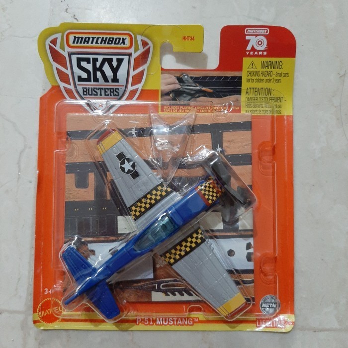 Best seller ~`~ Terlaris Matchbox Sky Busters P51 Mustang Murah ~~~