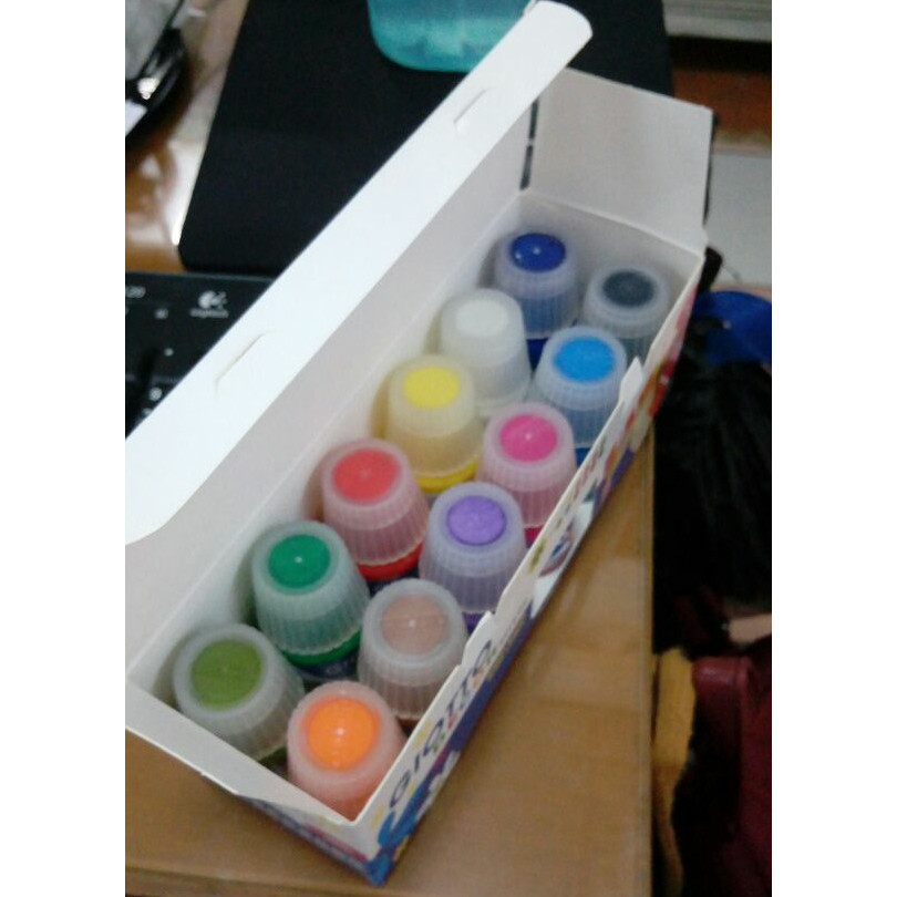 

Cat akrilik/ acrylic paint (isi 12 botol)/cat lukis GIOTTO lebih hemat