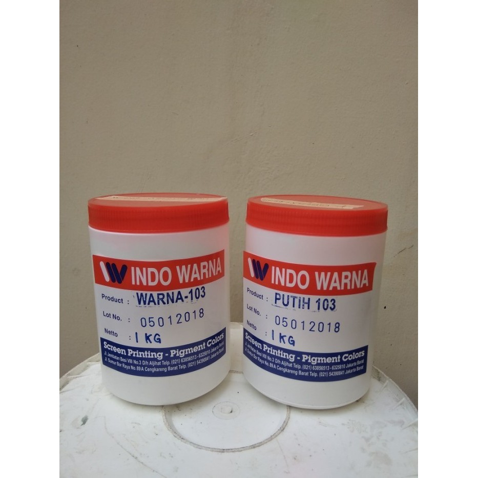 

Cat Sablon / Pasta Sablon WARNA/PUTIH 103 - 1 Pail/30kg