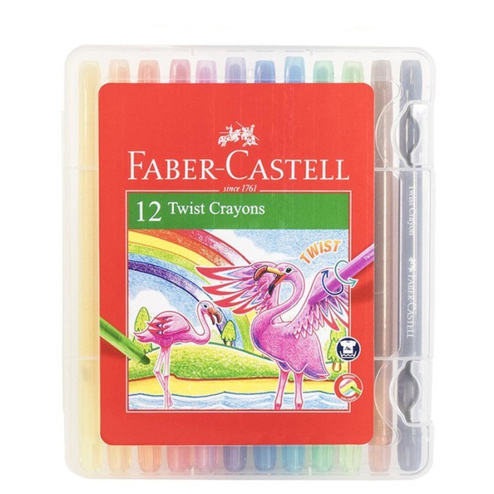 

HOT SALE Faber Castell Twist Crayon Krayon Putar 12 Color Warna Berkualitas