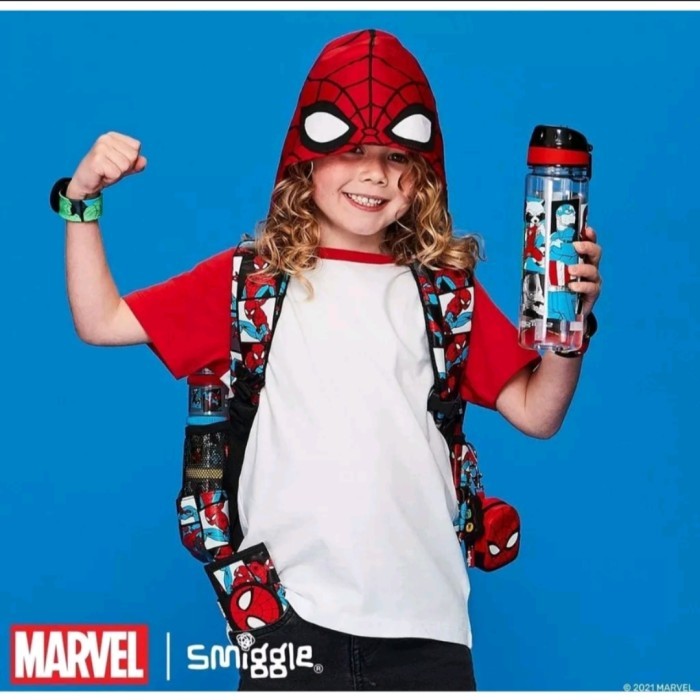 SMIGGLE Backpack Marvel Spiderman / Drink Bottle Marvel Original