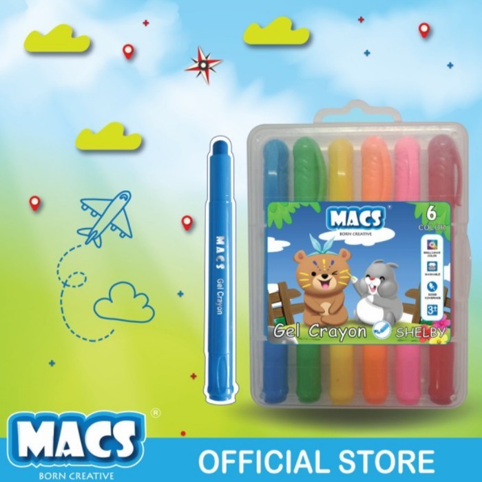 

MURAH MACS Gel Silky Crayon 6 Warna