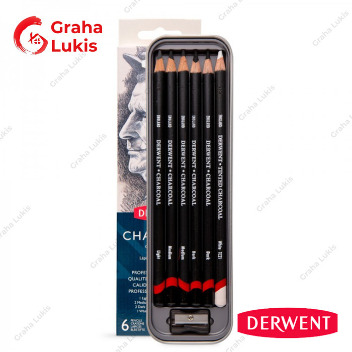 

TERMURAH Derwent Charcoal 6 Tin