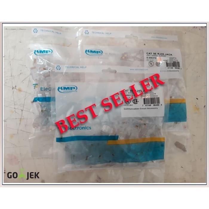 Original AMP 1Pack isi 50 Connector LAN RJ45 Cat5 Cat6