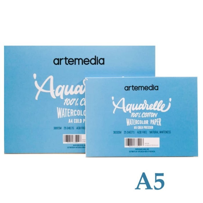 

MURAH Artemedia Aquarelle A5 Cotton Watercolor Pad / Kertas Cat Air