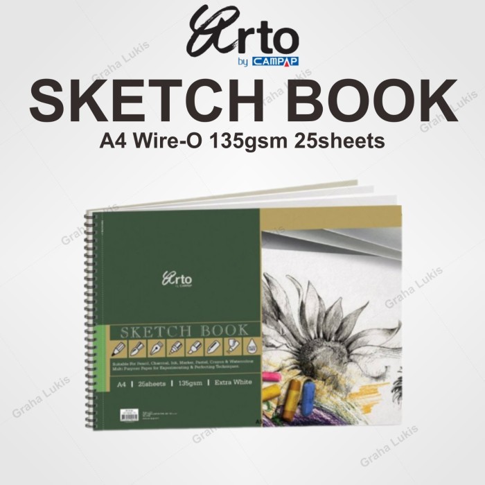 

HARGA DISKON Arto Sketch Book A4 Wire O (135gsm, 25sheets)