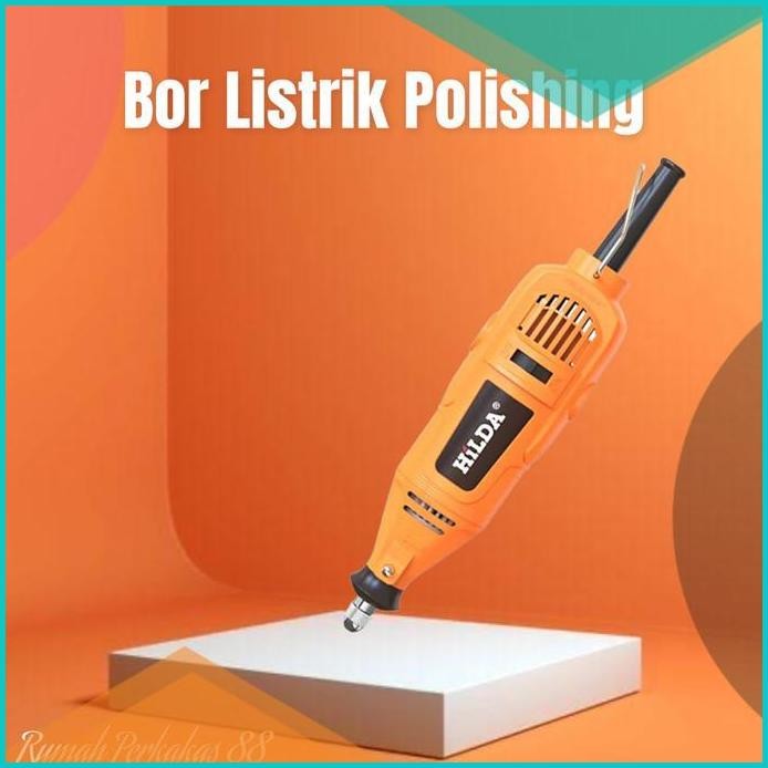 Bor Listrik Mini Gerinda Polishing Ukir Drill Tangan Kayu Besi 200W 07