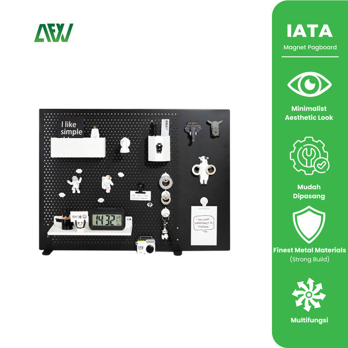 

HARGA DISC - IATA Magnet Pegboard Office Desk Hole Board Storage Display Rack - AFW