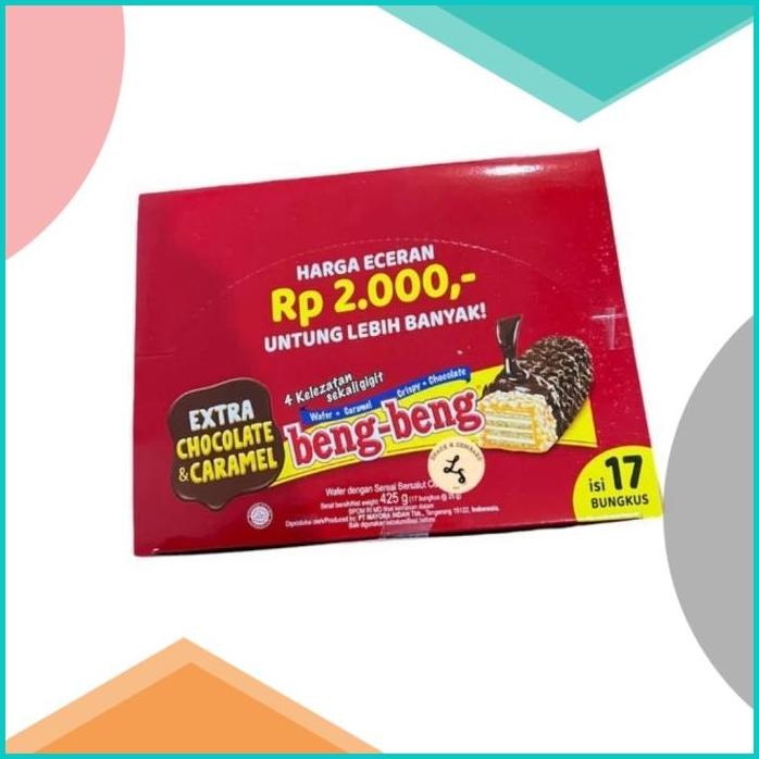 

NEW Beng-Beng Wafer Caramel Crispy Chocolate 1 Box Isi 17 pcs @25gr 07