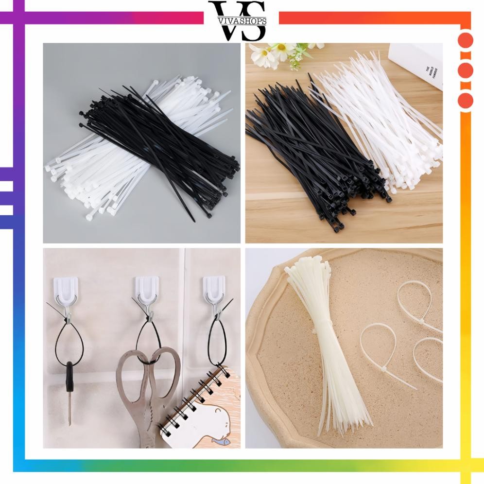 

Ox04 Kabel Ties Nylon Kabel Pengikat Panjang / Klip Pengikat Perapih Bungkus Makanan Nylon / Kabel Tis Tie Ties Cable Tali Pengikat Label Nama Name Tag Segel Truk Container Koper Panel Listrik Kuat Anti Lepas