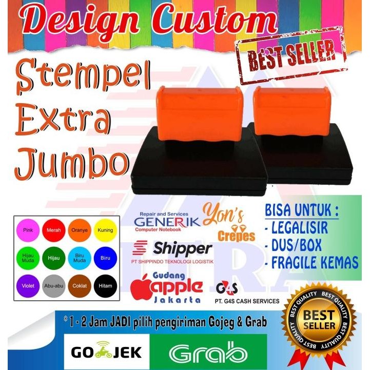 Sale Stempel Otomatis Jumbo / Stempel Kardus / Stempel Besar - Tambah Waran
