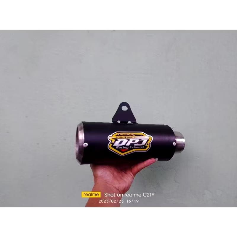 Knalpot dpj gp1 black slencer dpj gp1 black d50mm