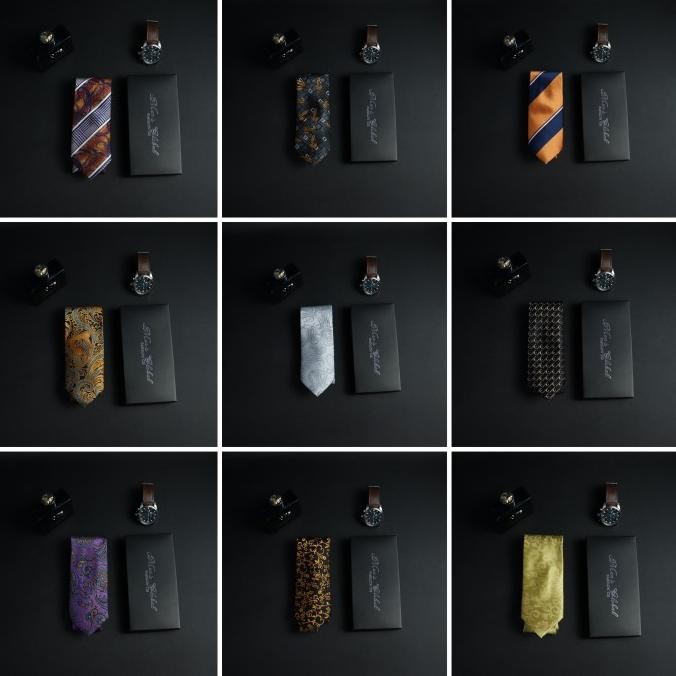 Sale Dasi Pria Corak Batik Premium Lebar 8 Cm Elegan Wedding Biru Kantor