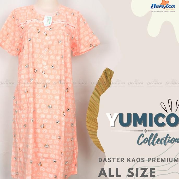 Murah Baju Tidur Daster Kancing Kaos Premium Yumico - 001 All Size