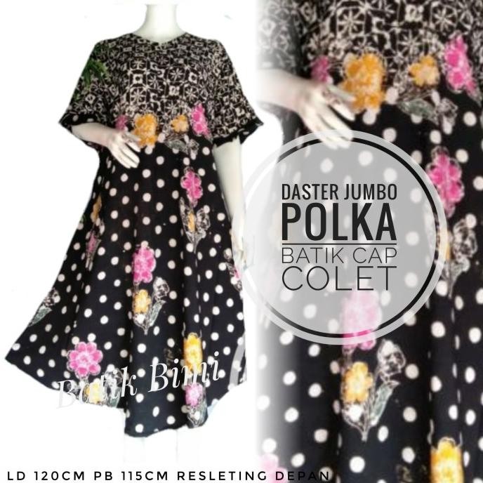 Murah Daster Jumbo Lengan Pendek Motif Sunan Batik Cap Rayon Super