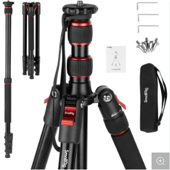 Smallrig 68" Camera Tripod, Foldable Aluminum Tripod & Monopod