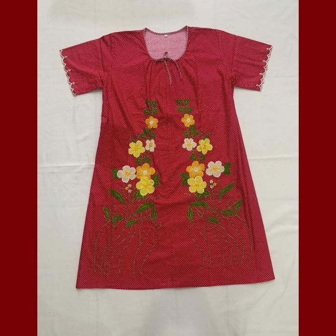 Grosir Daster Bordir Malang / Katun Jepang / Tangan Pendek - Xl/02