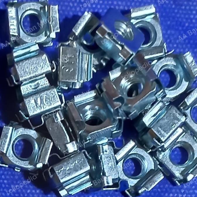 Qty 1000 Pcs / Cage Nut M6 Only / Mur Sangkar M6 / Cage Nut Rackmount M6 Galvanis