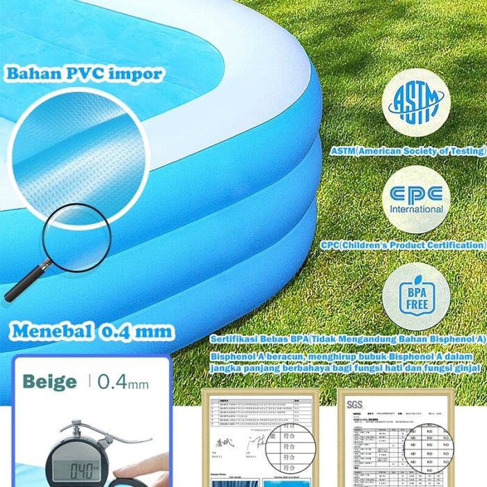 TERBARU Playground Kolam Renang Anak Bahan Menebal + Pompa Listrik/Kolam Renang Anak Jumbo/Kolam