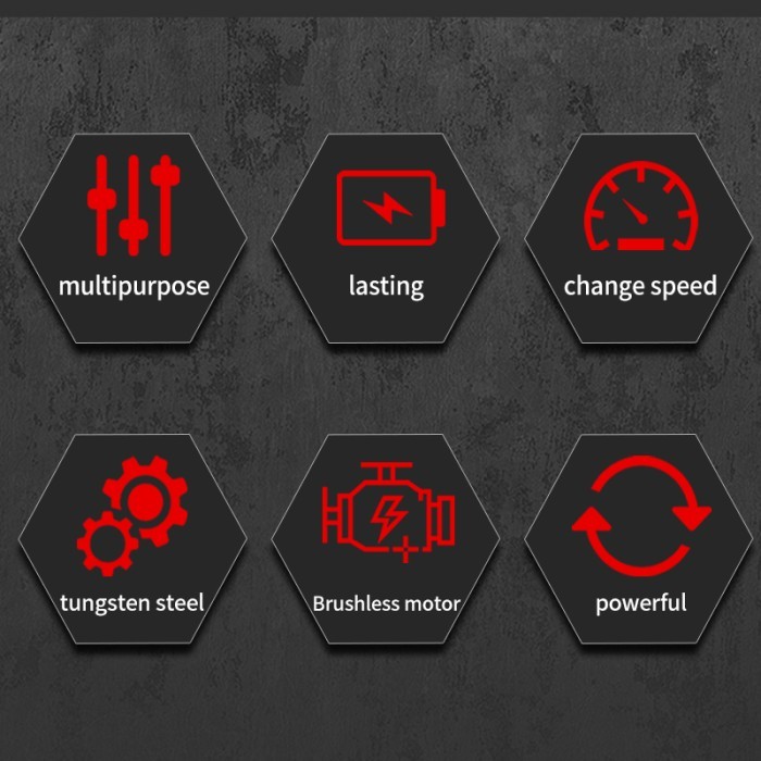 IRONHOOF Impact Wrench Mesin Bor Cordless Electric Impact Wrench