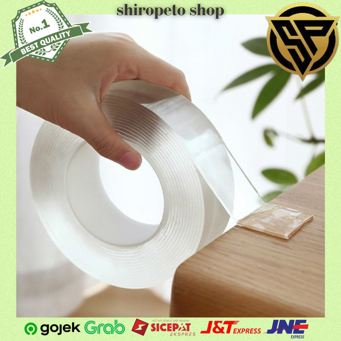 

Double Tape Bening Super Nano Tape Lem Dinding Perekat Gantungan