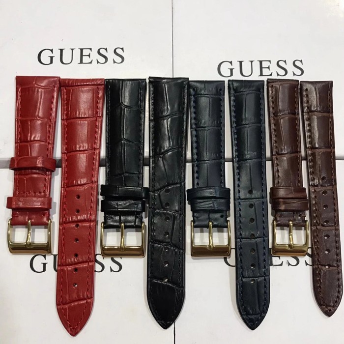 TALI JAM TANGAN GUESS BUCKLE ROSGOLD KULIT ORIGINAL