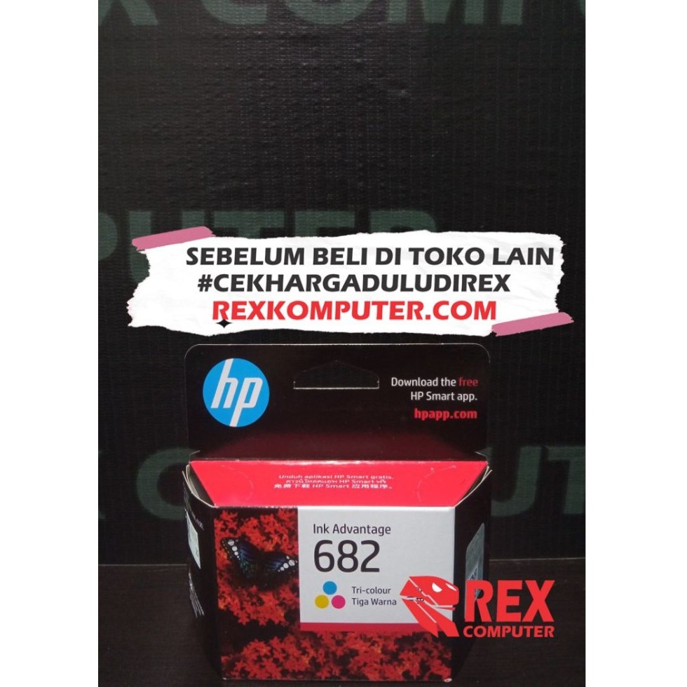 HP 682 COLOR Warna Original Cartridge Tinta Printer HP