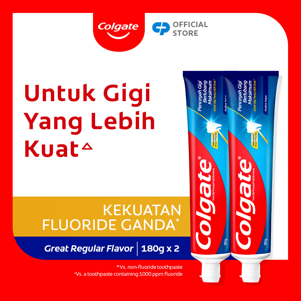 Colgate Great Regular Flavor Toothpaste 180g - Pasta Gigi (2pcs)