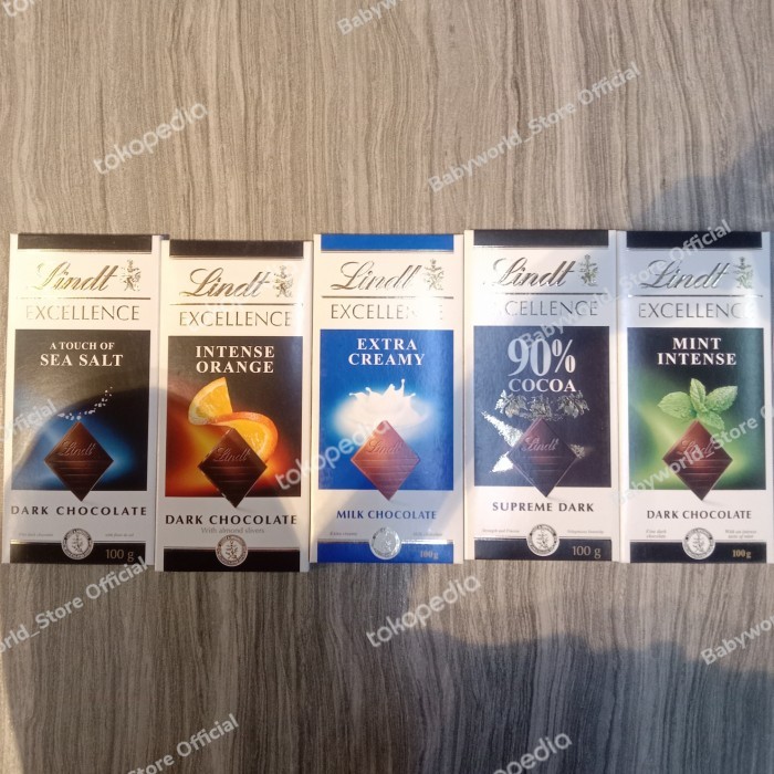 

Lindt Excellence CHOCOLATE ( Ada 4 varian ) Coklat IMPORT 100gr