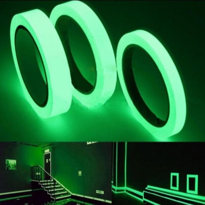 

LAKBAN STIKER GLOW IN THE DARK FOSFOR LAKBAN STIKER 24MM X5MTR ASLI