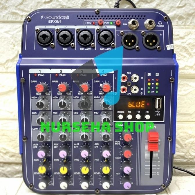 Promo Mixer Soundcraft Efx6/4 Channel Bluetooth