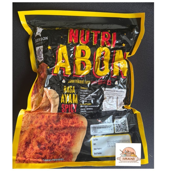 

NUTRI ABON AYAM SPICY PEDAS 1KG CHICKEN FLOSS TIGERSON BREAD TOPPING