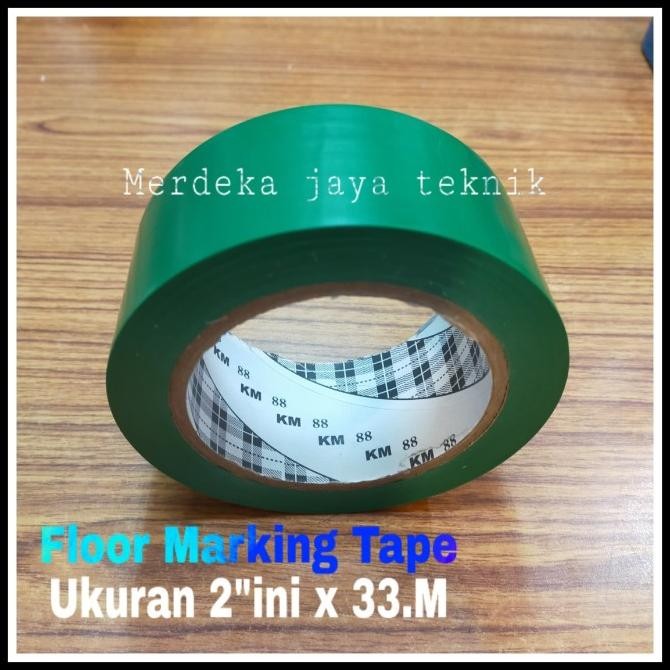 

LAKBAN GARIS LANTAI FLOOR MARKING TAPE 2"INCHI X33M HIJAU LAKBA LANTAI ASLI