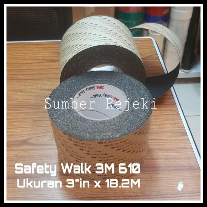 

LAKBAN 3MUTUK ANAK TANGGA ANTI SLIP SAFETY WALK 610 3M UKURAN 3"X18.2M ASLI