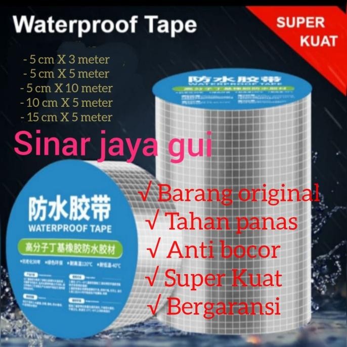 

LAKBAN ANTI BOCOR SUPER KUAT LAKBAN ALUMINIUM FOIL WATERPROOF TAPE ASLI