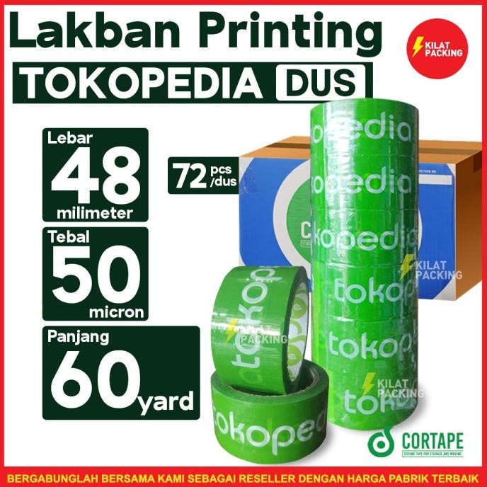 

LAKBAN TOKOPEDIA HIJAU CORTAPE MURAH DUS OJOL ASLI