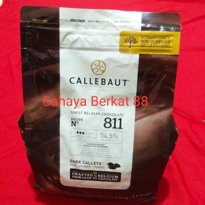 

CALLEBAUT DARK CHOCOLATE COUVERTURE BKN VALRHONA COCOA BARRY 54% 811