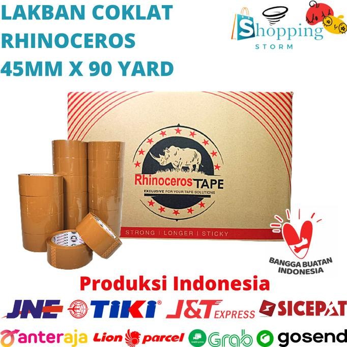 

LAKBAN COKLAT RHINOCEROS TAPE 2 INCI 45MM X 90 YARD @72PCS/DUS ASLI