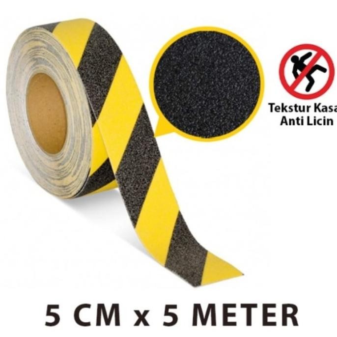 

LAKBAN ANTI SLIP TANGGA LANTAI GARASI SAFETY WALK TAPE 5CM X 5METER ASLI