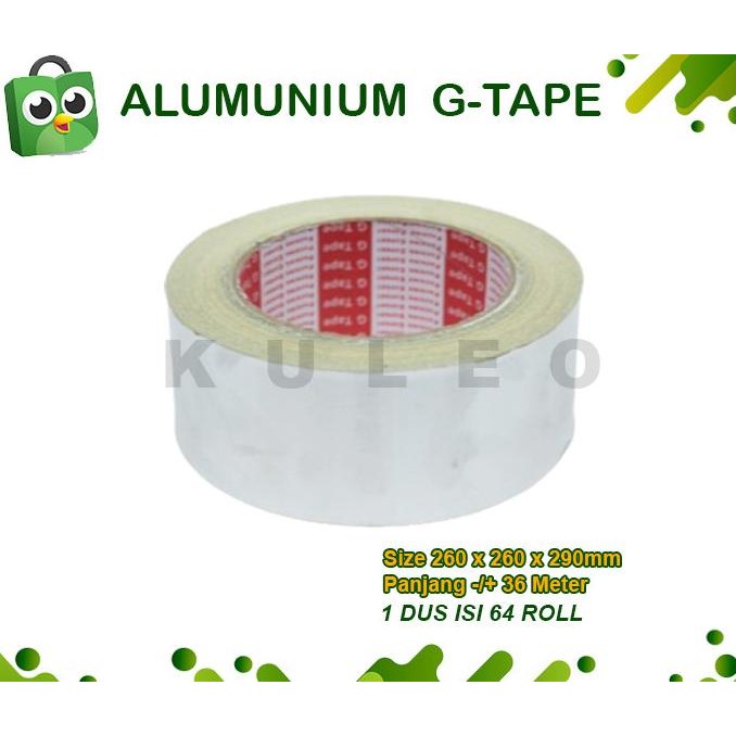 

LAKBAN ALUMUNIUM FOIL GTAPE / ALUMUNIUM FOIL TAPE G-TAPE (TEBAL) ASLI