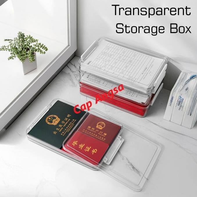 

Document Storage Transparan Tray Keeper Hardcase Holder Sertifikat A4