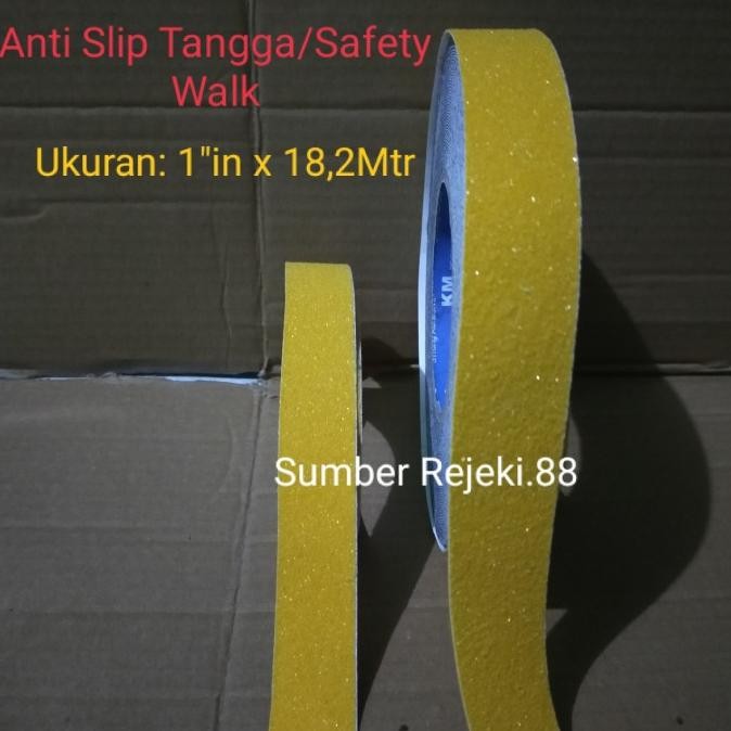 

ISOLASI TANGGA LAKBAN SAFETY WALK ISOLASI ANTI SLIP UKRAN 24MMX18,2M ASLI