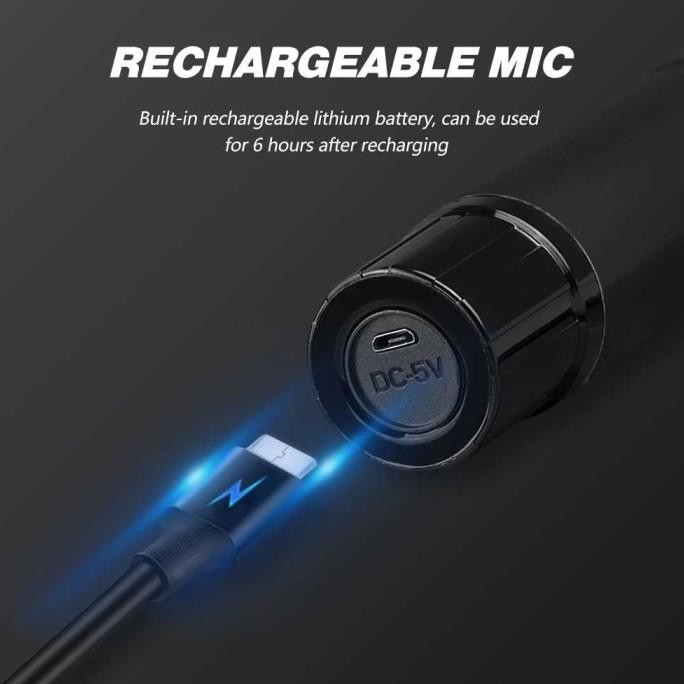 Murah Mic Murah Tanpa Kabel Baterai Cas 2 Microphone