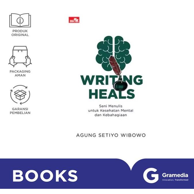 

New Gramedia Buku Writing Heals - Seni Menulis Untuk Kesehatan Mental Dan Kebahagiaan