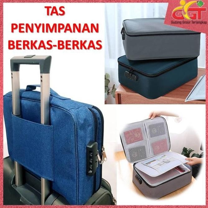 

Ggt Tas Penyimpanan Berkas 3 Layer Bag Storage Travel Security Lock