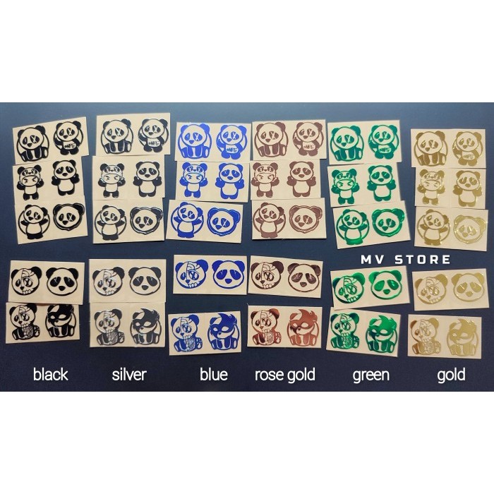 

Wraping Sticker Stiker Metal Wick'D Panda 10 Pcs
